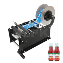 HZPK MT-30 Manual round plastic glass  bottle adhesive sticker labeling machine